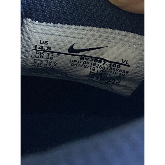 Nike Alpha Menace Turf Low Football Cleats BV3997-100 White Blue Men’s Sz 14.5 - Picture 11 of 12